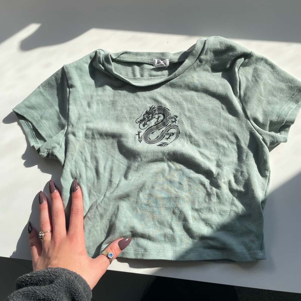 Green Garage cropped tee, great condition worn once or twice, size medium